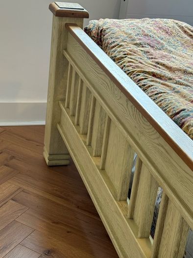Lancaster Bed Frame | King | 5ft | Aged Grey/Oak