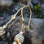 Vintage 1940s Pearl Drop Earrings - 14ct Gold Image 6