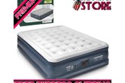 Premium King Size Air Bed with Built in Electric Pump And Pillow Raised Flocked Airbed with a Soft Top Fast Self inflating Camping Bed with Upgraded Internal Beams (FREE SHIPPING)