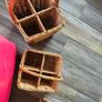 Vintage Wine baskets and wine rack and large hardshell  suitcase Image 7