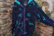 Vintage Polertec Winter purple and blue hooded zip up fleece