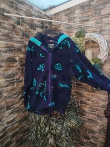 Vintage Polertec Winter purple and blue hooded zip up fleece