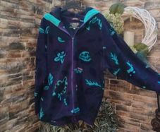 Vintage Polertec Winter purple and blue hooded zip up fleece