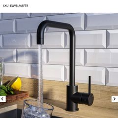 Black Kitchen Mixer Tap with Filtered Water