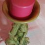 vintage resin boy candle holder, good details Image 3