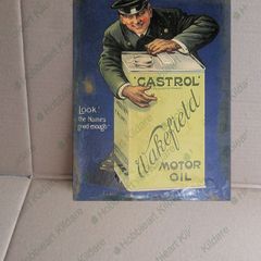 Castrol Wakefield motor oil Classic car garage tin metal sign