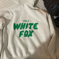 womens hoodie white fox