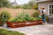 Outdoor Planter Box  Extra Large Weathering Steel Raised Garden Bed 280cm