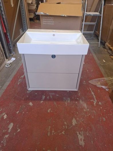 Hib vantage matt cashmere Taupe wall hung 60 unit and Vanya basin ex-display