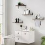 Floating Shelves Set of 4, Rustic Wooden Shelves for Wall 40cm Length Image 3