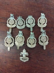 Vintage Metal Army Badges