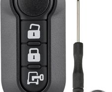 3 Button Key Fob Case Shell For Fiat 500 Ducato Doblo 500L Punto Bravo Panda Iveco Daily Peugeot Boxer Citroen Key Fob with Screwdriver key Ring