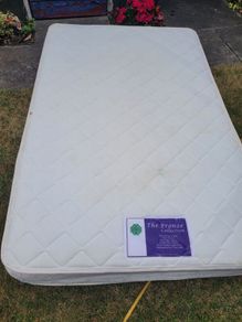 small double bed and mattress