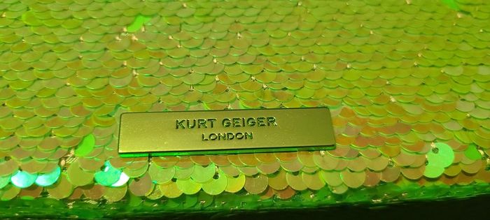 Kurt Geiger Sequin Kensington Medium Handbag in Green