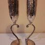 SALE!  Silverplated Metal Champagne Flutes for weddings, engagement or New Year celebrations Image 4