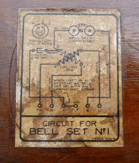 Antiques  Oak Telephone Box, Bell Set
