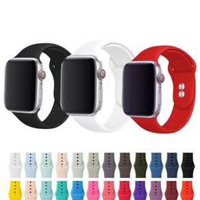 Replacement Bracelet Silicone Sport Strap for Apple Watch Series 9 8 7 6 5 4 3 2 1 SE