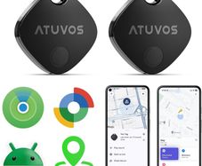 Dual System Air Tracker Tag PRO 2Pack, Smart Key Finder Works with Android Google Find Hub or iOS Apple Find My APP, Bluetooth Item Locator for Luggage, Suitcase, Bags