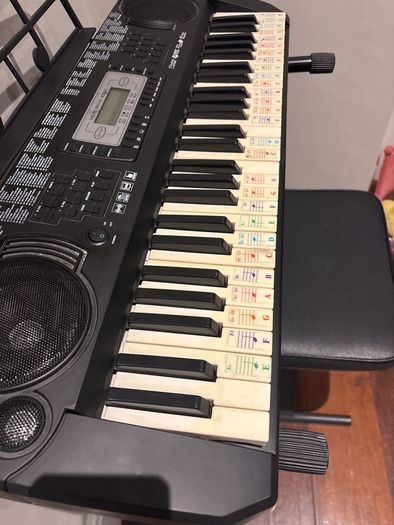 keyboard and stool