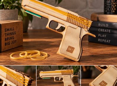 Handmade Wooden Rubber Band Toy