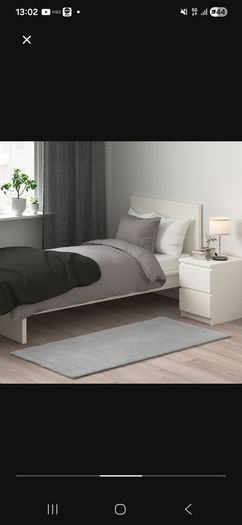 Rug low pile light grey 150cm x 80cm