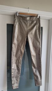 M&S gold printed jeggings Sz 10Uk - Rrp 39 (New)