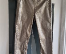 M&S gold printed jeggings Sz 10Uk - Rrp 39 (New)