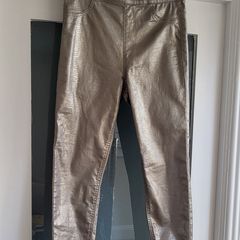 M&S gold printed jeggings Sz 10Uk - Rrp 39 (New)