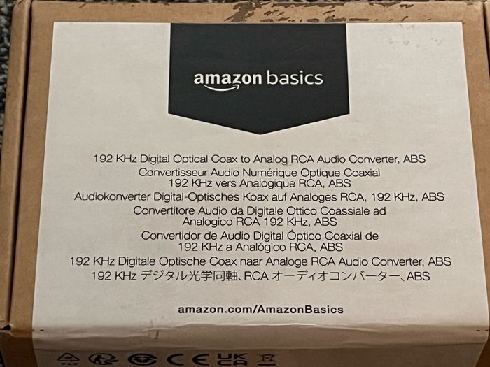 Amazon basics DAC + cables