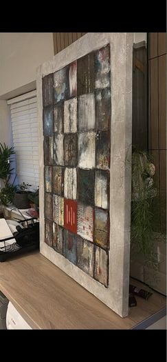 Hand Painted Textured Abstract Cavans 125x90cm
