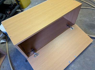 Two Oak cabinets