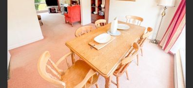 Solid pine dining table and chairs