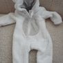 Teddy zip baby grow Image 2
