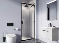 main image for ad Clearance: Clear 6 Black Infold Door 1000