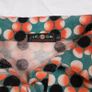 Smashed Lemon Orange Green 70s Vintage Retro Floral Geometric Pattern Polo Shirt Top Size S Image 2