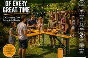 XXL Folding Beer Standing Table with Parasol Holder
