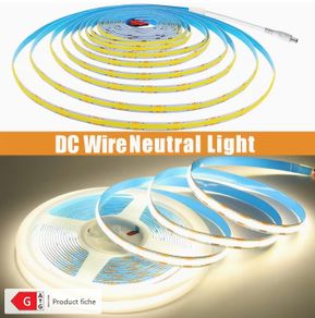 5m Self-Adhesive DC 5V Low Voltage COB LED Light Strip Self-Adhesive & Cuttable Plug & Play