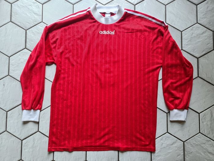 Football jersey vintage adidas red long sleeve XXXL Nr 2 2 - 3XL