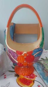 Clarice cliff melons pattern basket