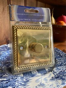 Vintage Brass Georgian Dimmer Switch Made in England