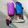 Two mifold portable booster seats - blue and purple Image 3
