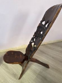 African Wooden Carved Seat