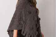 Charcoal Poncho Overlay One Size (will fit size 14 &amp; 16)