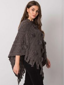 Charcoal Poncho Overlay One Size (will fit size 14 & 16)