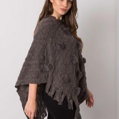 Charcoal Poncho Overlay One Size (will fit size 14 & 16)