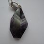 Amethyst pendant, Gemstone jewellery, Feb birthstone, Stainless steel chain, Jewellery, Gift Image 5
