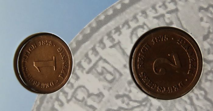 12 Coins (incl 2 Silver ) in old Germany set | 130 Years Deutsche Mark | 2 Silver coins | 12 coins