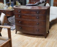 Regency Mahogany Bow Front Chest of Drawers