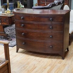 Regency Mahogany Bow Front Chest of Drawers
