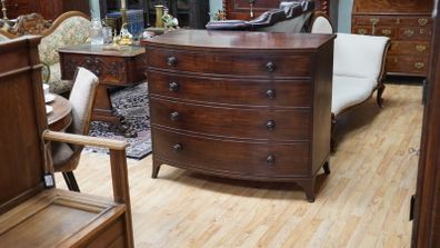 Regency Mahogany Bow Front Chest of Drawers
